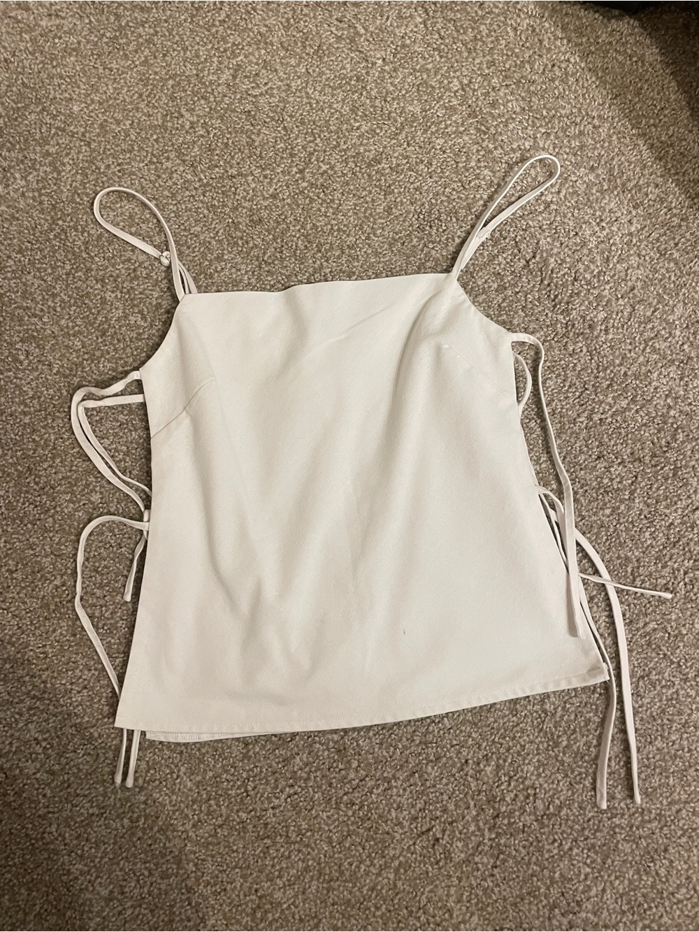Princess Polly Ivory Side-Tie Cami Top